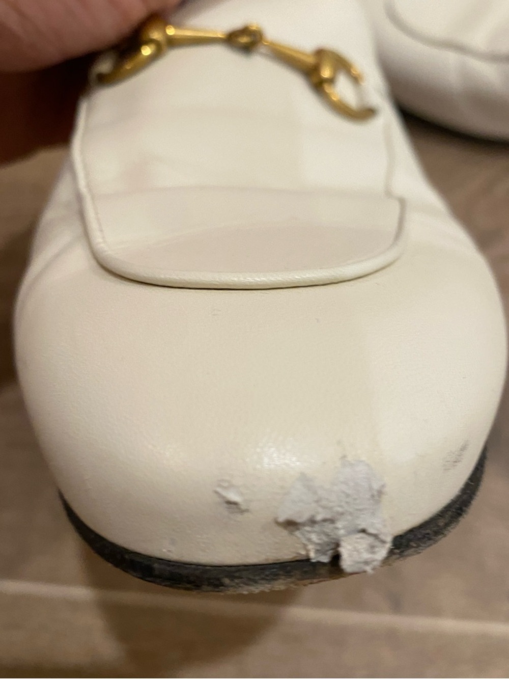 Gucci Cream Leather Horsebit Backless Mules - Picture 5 of 10